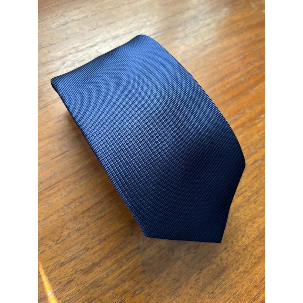 Bespoke New York Navy Blue Textured Solid Tie